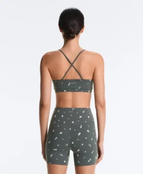 Sutiã desportivo Evermove de apoio leve com estampado floral