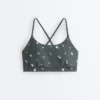 Sutiã desportivo Evermove de apoio leve com estampado floral Sutiã desportivo Evermove de apoio leve com estampado floral