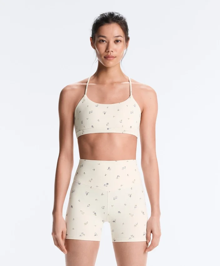 Sutiã desportivo Evermove de apoio leve com estampado floral Sutiã desportivo Evermove de apoio leve com estampado floral