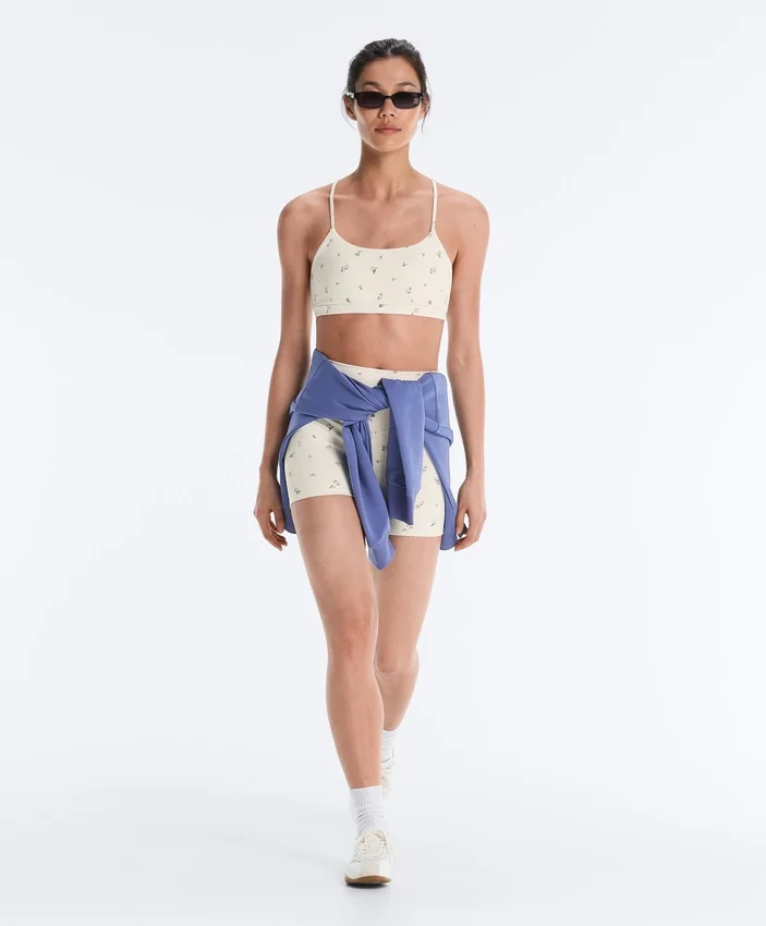 Sutiã desportivo Evermove de apoio leve com estampado floral Sutiã desportivo Evermove de apoio leve com estampado floral