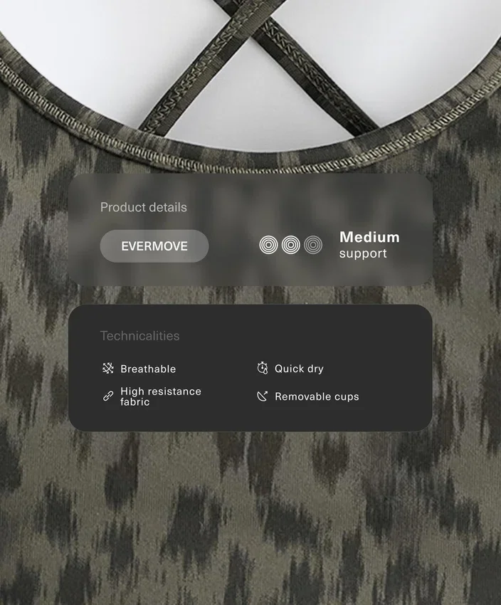 Sutiã desportivo Evermove de suporte médio Sutiã desportivo Evermove de suporte médio