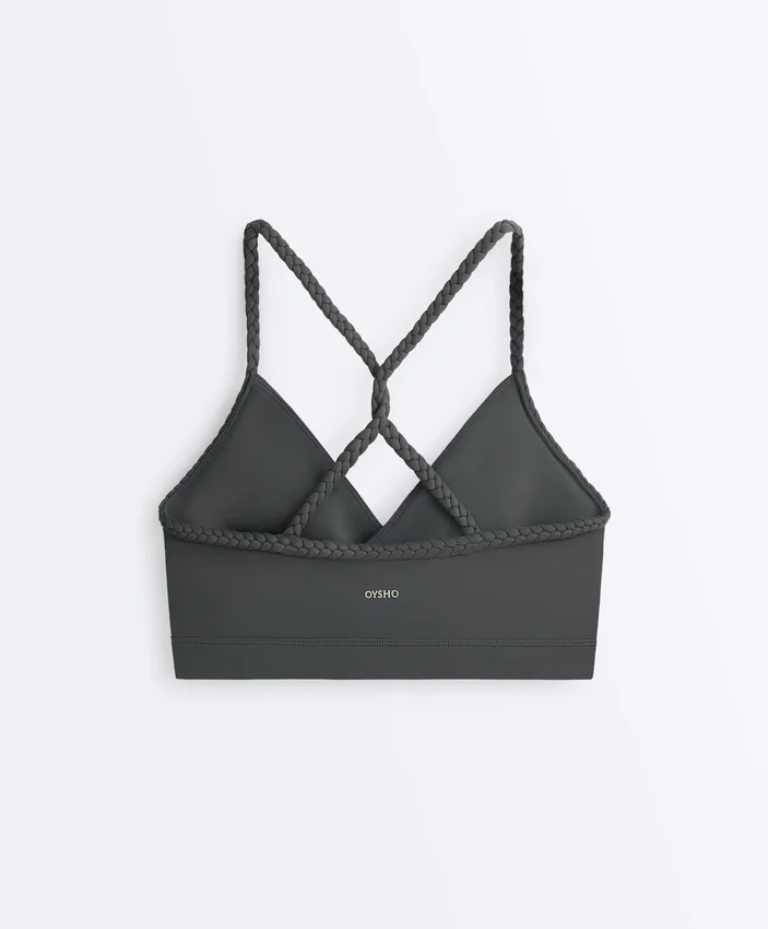 Sutiã desportivo trançado Comfortlux de suporte médio Sutiã desportivo trançado Comfortlux de suporte médio