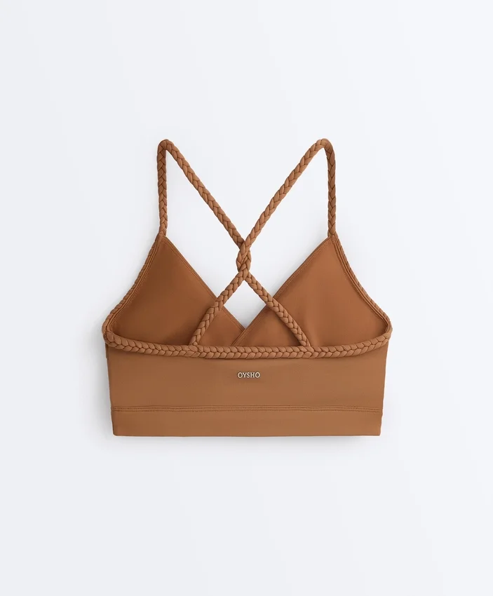 Sutiã desportivo trançado Comfortlux de suporte médio Sutiã desportivo trançado Comfortlux de suporte médio