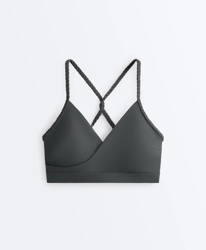 Sutiã desportivo trançado Comfortlux de suporte médio Sutiã desportivo trançado Comfortlux de suporte médio