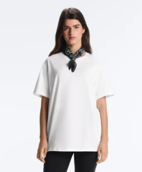 T-shirt de manga curta oversize em mistura de algodão