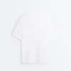 T-shirt de manga curta oversize em mistura de algodão T-shirt de manga curta oversize em mistura de algodão