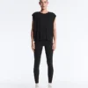 T-shirt sem mangas em mistura de modal T-shirt sem mangas em mistura de modal