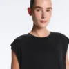 T-shirt sem mangas em mistura de modal T-shirt sem mangas em mistura de modal