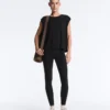 T-shirt sem mangas em mistura de modal T-shirt sem mangas em mistura de modal