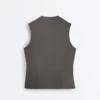 T-shirts sem mangas com fecho