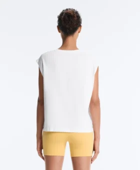 T-shirts sem mangas em mistura de algodão