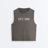T-shirts sem mangas técnicas com texto