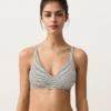 Top de biquíni halter em jacquard com bolinhas Top de biquíni halter em jacquard com bolinhas