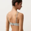 Top de biquíni halter em jacquard com bolinhas Top de biquíni halter em jacquard com bolinhas