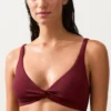 Top de biquíni halter em jacquard de mini xadrez Top de biquíni halter em jacquard de mini xadrez