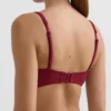 Top de biquíni halter em jacquard de mini xadrez