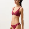 Top de biquíni halter em jacquard geométrico Top de biquíni halter em jacquard geométrico