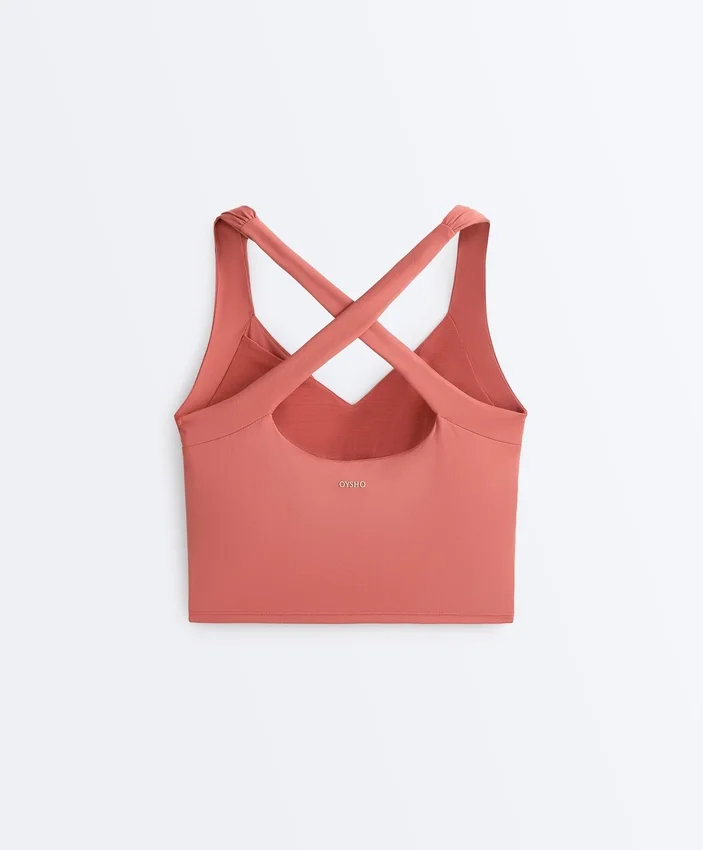 Tops Comfortlux sem mangas com corte cruzado Tops Comfortlux sem mangas com corte cruzado