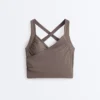 Tops Comfortlux sem mangas com corte cruzado Tops Comfortlux sem mangas com corte cruzado