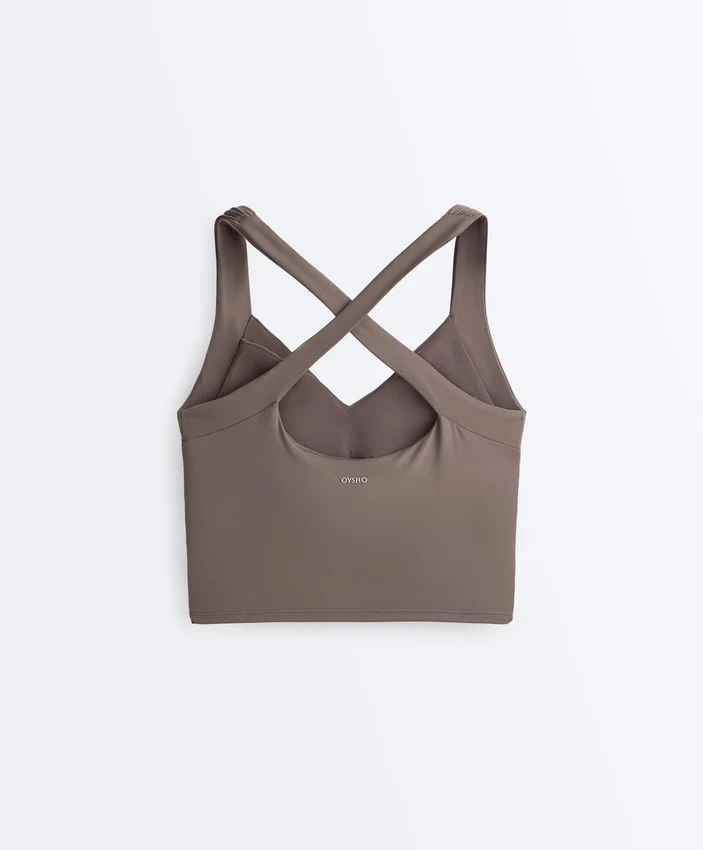 Tops Comfortlux sem mangas com corte cruzado Tops Comfortlux sem mangas com corte cruzado