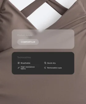 Tops Comfortlux sem mangas com corte cruzado