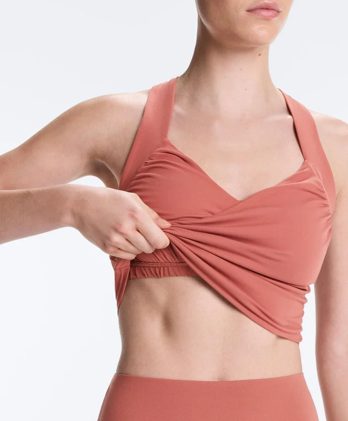 Tops Comfortlux sem mangas com corte cruzado Tops Comfortlux sem mangas com corte cruzado