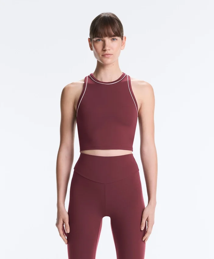Tops Comfortlux sem mangas com decote halter Tops Comfortlux sem mangas com decote halter