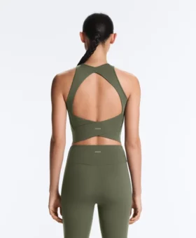 Tops de manga curta Comfortlux com costas abertas