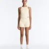 Tops de manga curta Comfortlux com decote halter e bainha com bordado