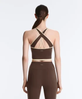 Tops sem mangas Comfortlux com costas cruzadas em contraste