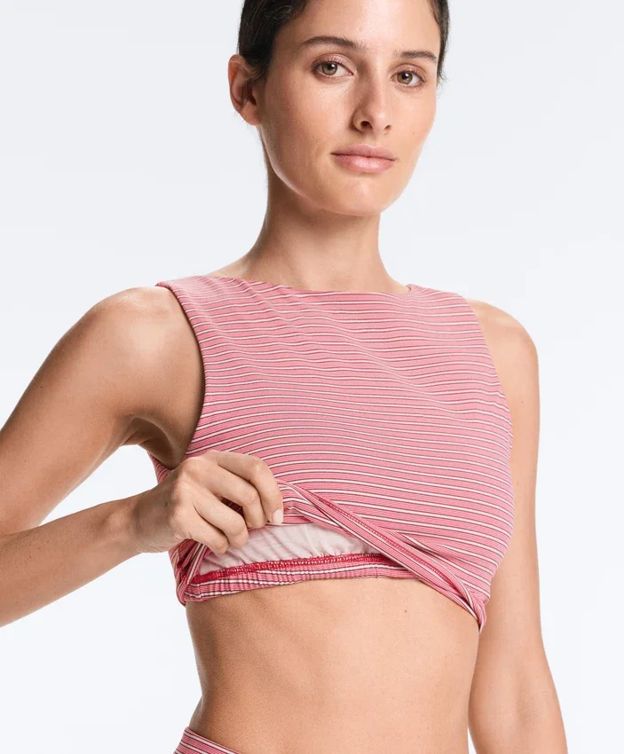 Tops sem mangas Comfortlux com decote em barco Tops sem mangas Comfortlux com decote em barco