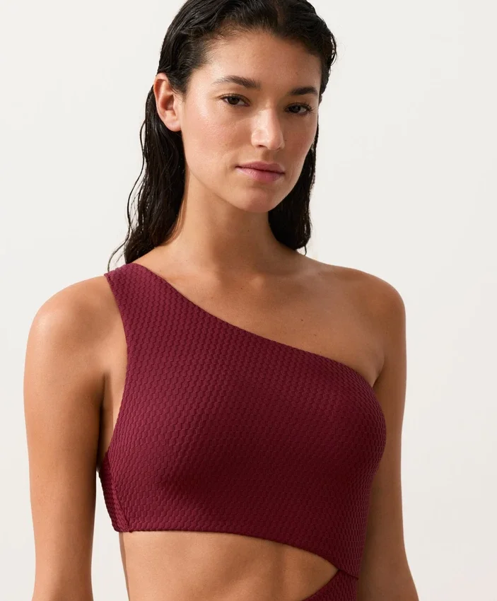 Triquínis assimétricos em jacquard com mini xadrez Triquínis assimétricos em jacquard com mini xadrez